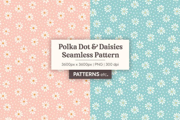 Download Polka Dot and Daisies Seamless Pattern - Premium Resources