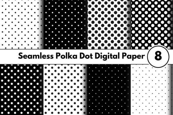 Download Black and White Polka Dot Digital Paper - Premium Resources