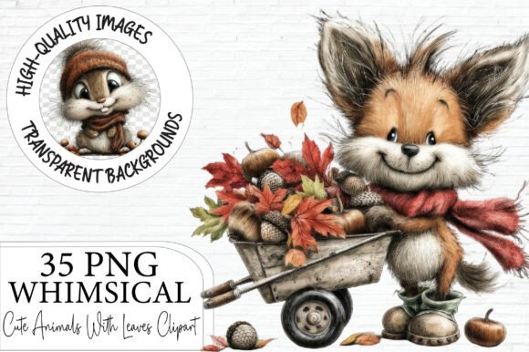 Download Whimsical Animals with Leaves PNG - Leaves png Collection