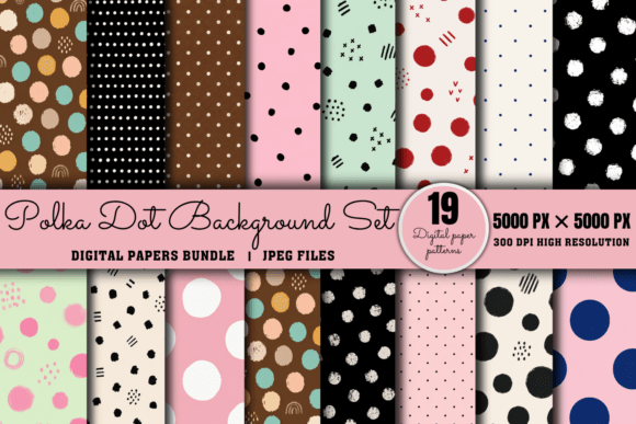 Download Polka Dot Background Set, Paper Patterns - Premium Bundle