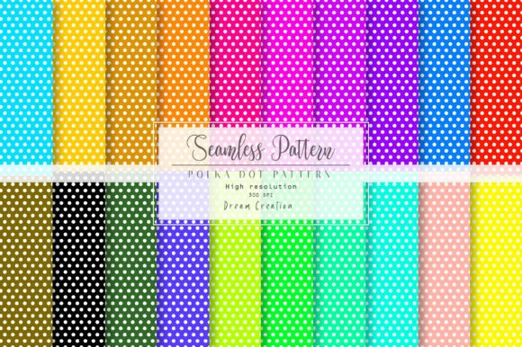 Download Colorful Seamless Polka Dot Pattern Pack - Premium Resources