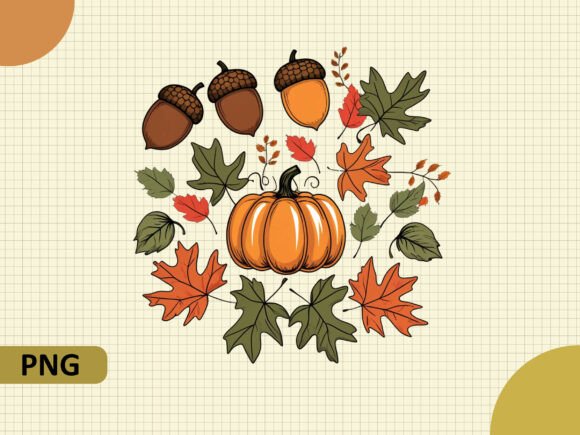Download Acorns Pumpkins Maple Leaves Png - Leaves png Collection