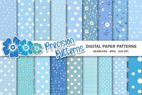 Download Blue Polka Dot Digital Seamless Patterns - Premium Resources