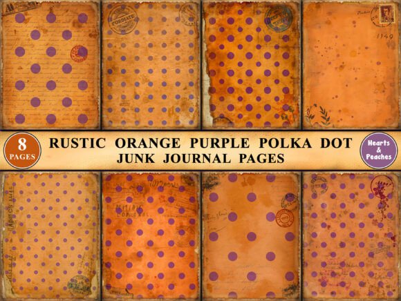 Download Rustic Orange Purple Polka Dot Pages - Polka dot Collection