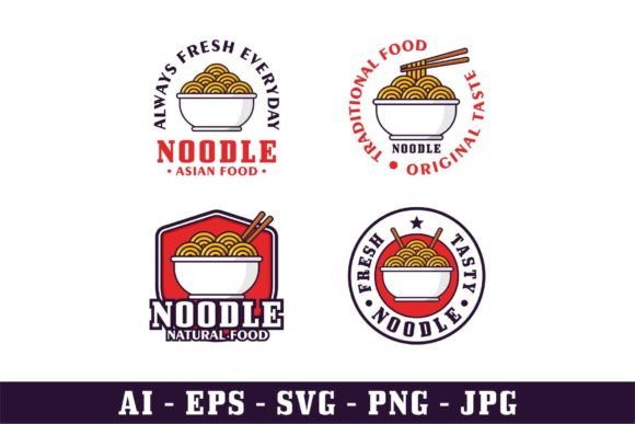 Download Noodle Asian Food Design Logo - Noodle Collection