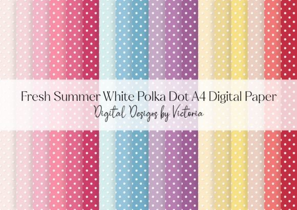 Download Fresh Summer White Polka Dot A4 Paper - Premium Resources