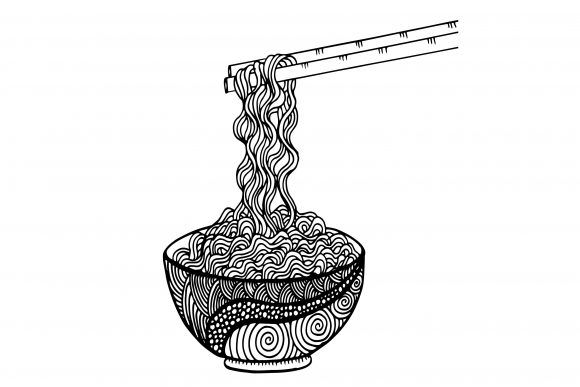 Download Doodle Noodle at Bowl and Chopsticks - Noodle Collection
