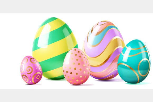 Download Colorful Eggs with Shiny Surfaces. - Surfaces Collection